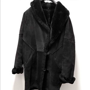 Black suade coat from Express